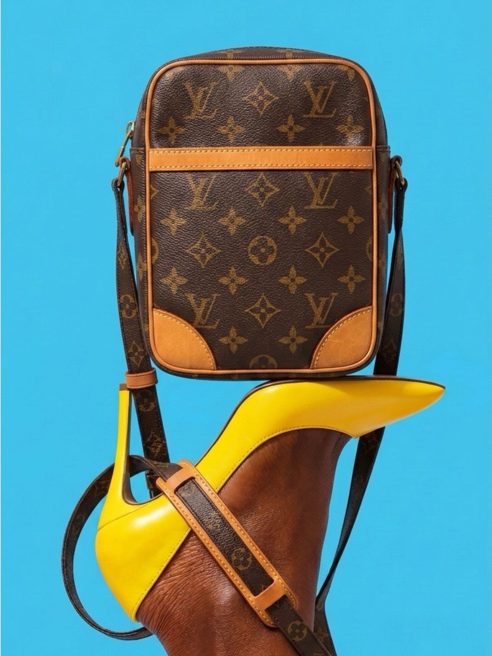Louis Vuitton Monogram Danube Crossbody Bag with COA